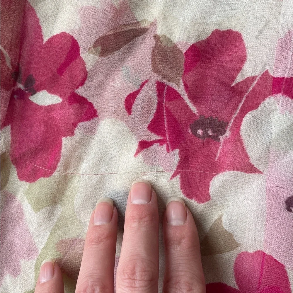 Robbie Bee Vintage 100% Silk Garden Inspired Floral Robe